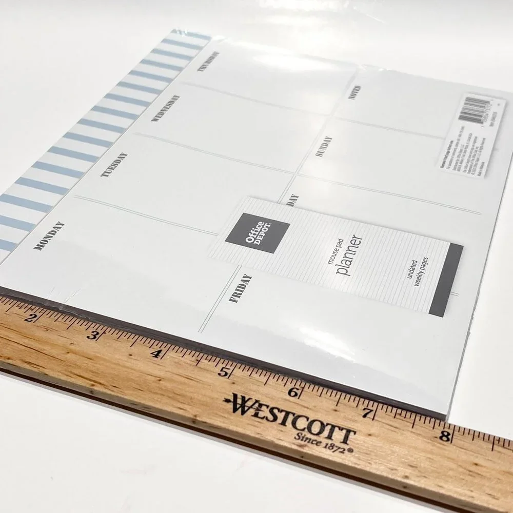 Weekly Desk Calendar Paper Mouse Pad You Can Write On, 9